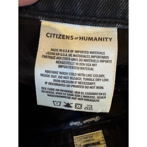 Citizens Of Humanity Jeans Women 25 Washed Black Olivia High Rise Slim Ankle - Picture 11 of 12